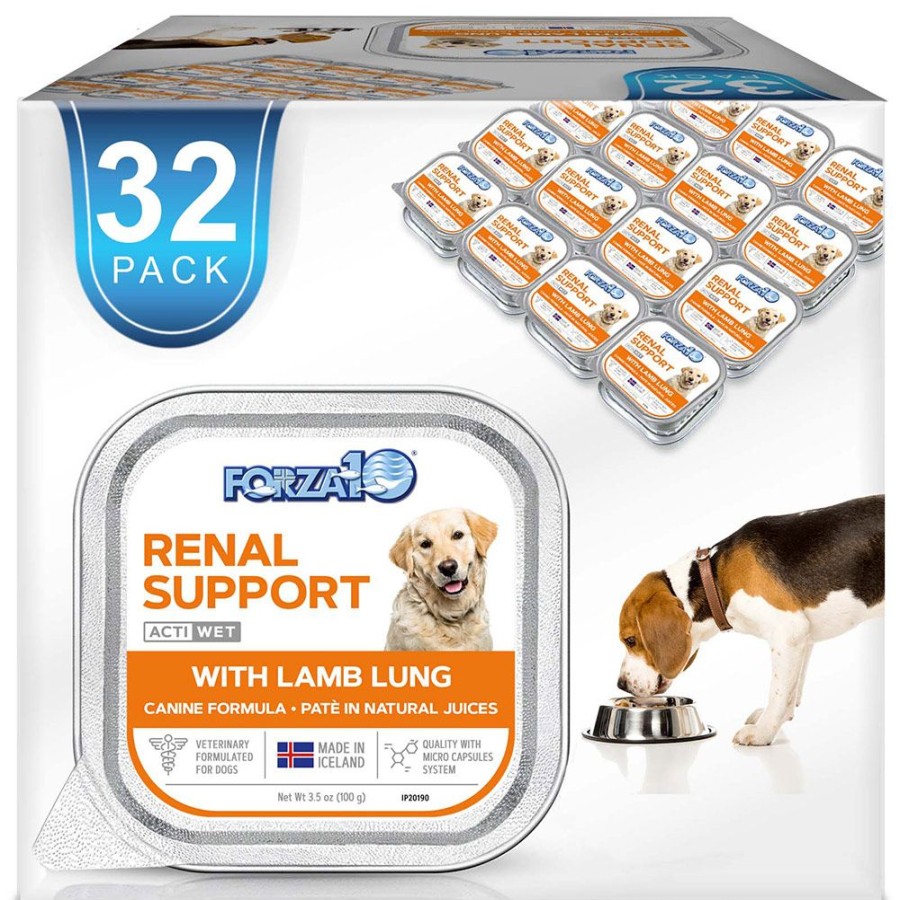 Pet Food Forza10 | Actiwet Renal Support, Lamb And Salmon Recipe Dog Food, Case Of 32 - 3.5 Oz. Containers