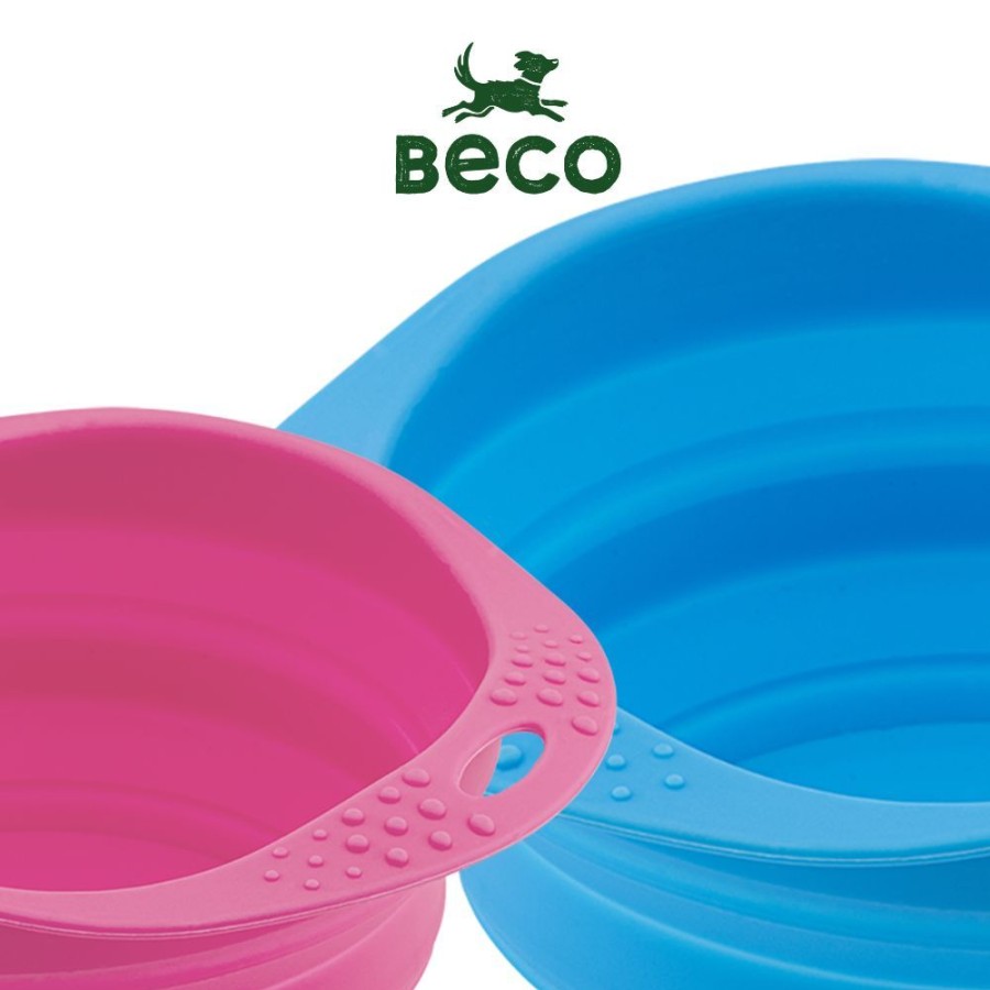 Bowls & Feeding Supplies Beco | Beco - Collapsible Pet Travel Food & Water Bowls (Silicone)