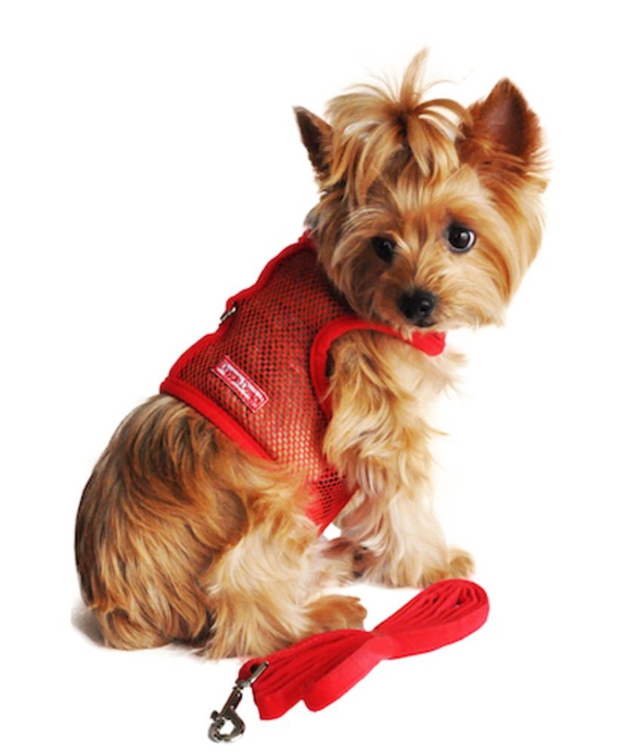 Harnesses Doggie Design, Inc. | Cool Mesh Dog Harness - Solid Red