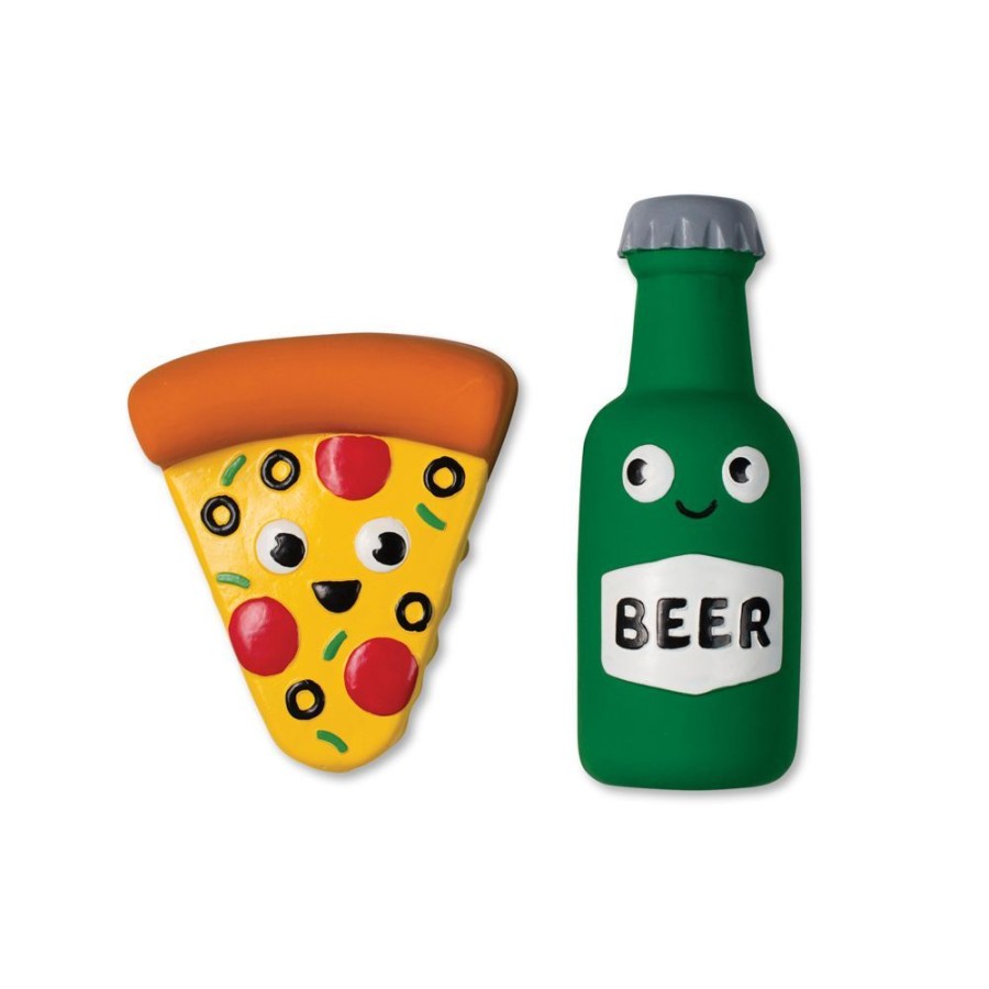 Toys & Playthings PetShop by Fringe Studio | In Pizza We Crust Latex Dog Toys Set Of 2