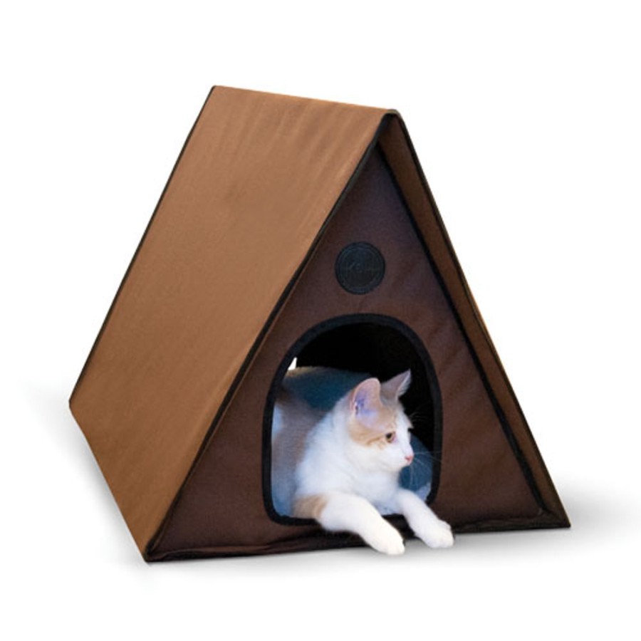 Beds, Crates, Etc. K&H Pet Products | Outdoor Heated Multi-Kitty A-Frame