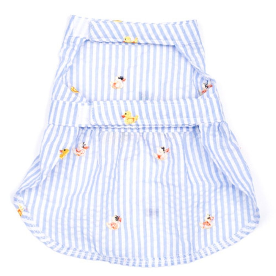 Pet Apparel (Continued) The Worthy Dog | Lt. Blue Stripe Rubber Duck Dress