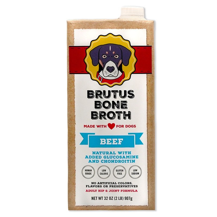 Pet Food Brutus Broth | Brutus Bone Broth - Beef Flavor, 32Oz.