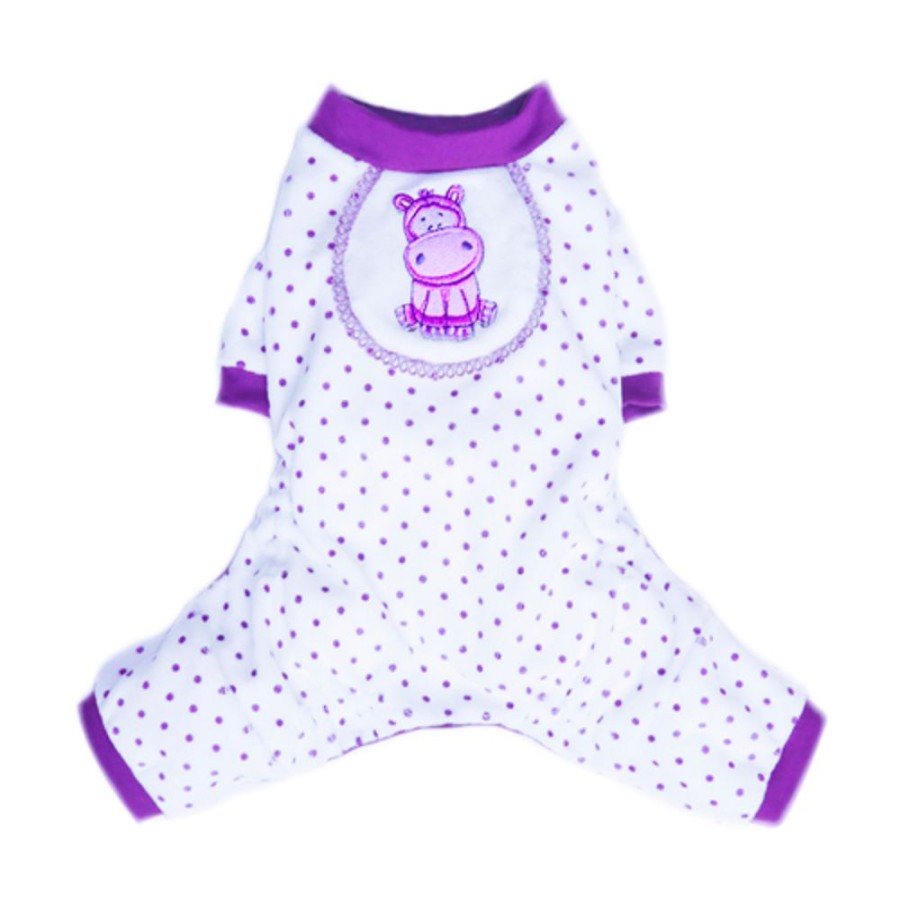 Pet Apparel (Continued) Pooch Outfitters | Hippo Pajamas - Purple