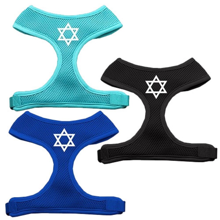 Special Occasion & Holiday Mirage Pet Products | Star Of David Screen Print Soft Mesh Harness