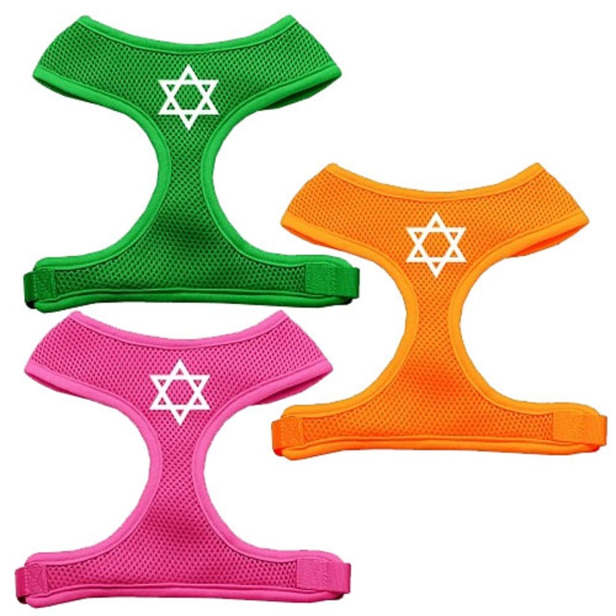 Special Occasion & Holiday Mirage Pet Products | Star Of David Screen Print Soft Mesh Harness