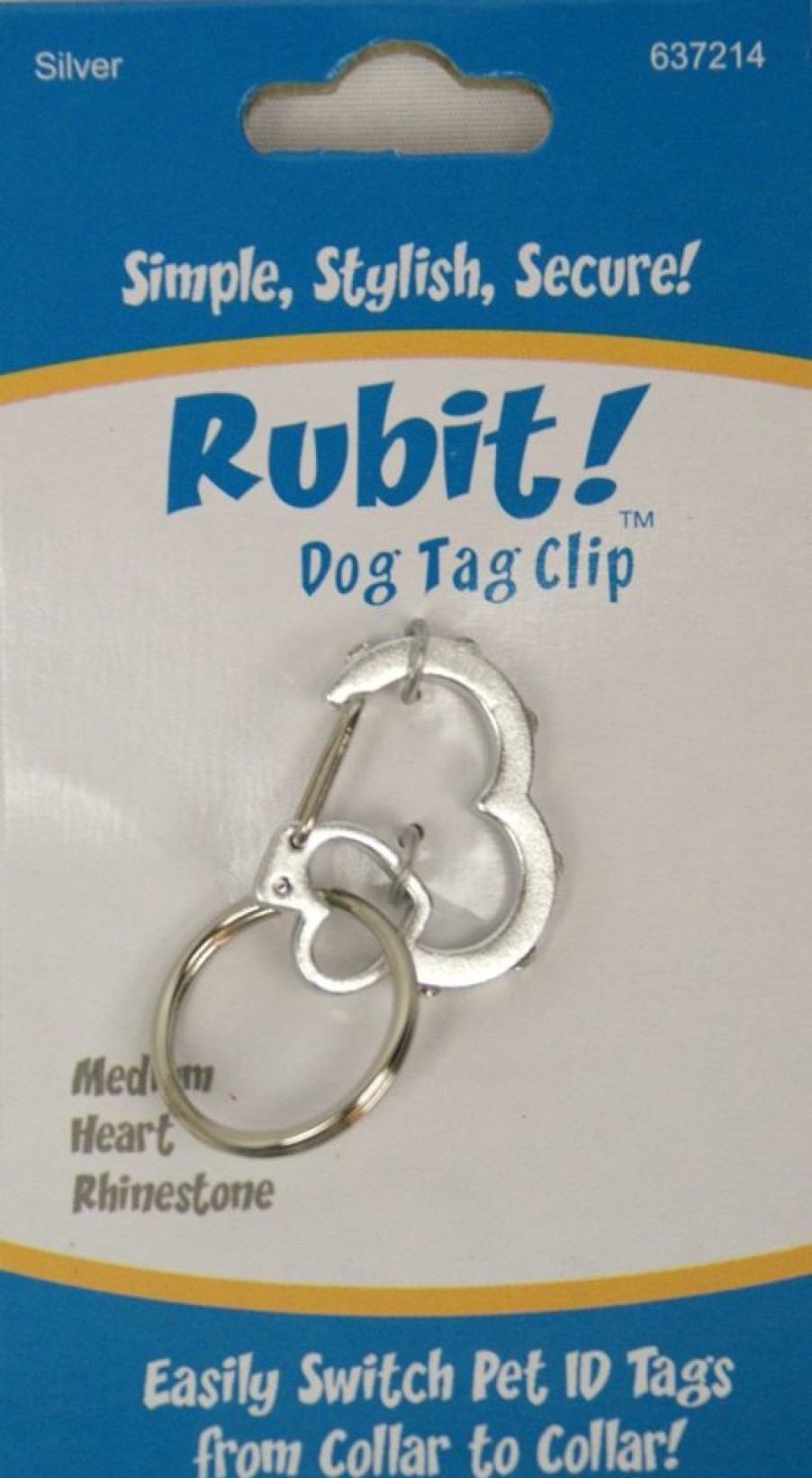 Collars, Leads & Accessories Rubit! LLC | Medium Heart Rhinestone Clips Case Of 12 For Refilling Store Display