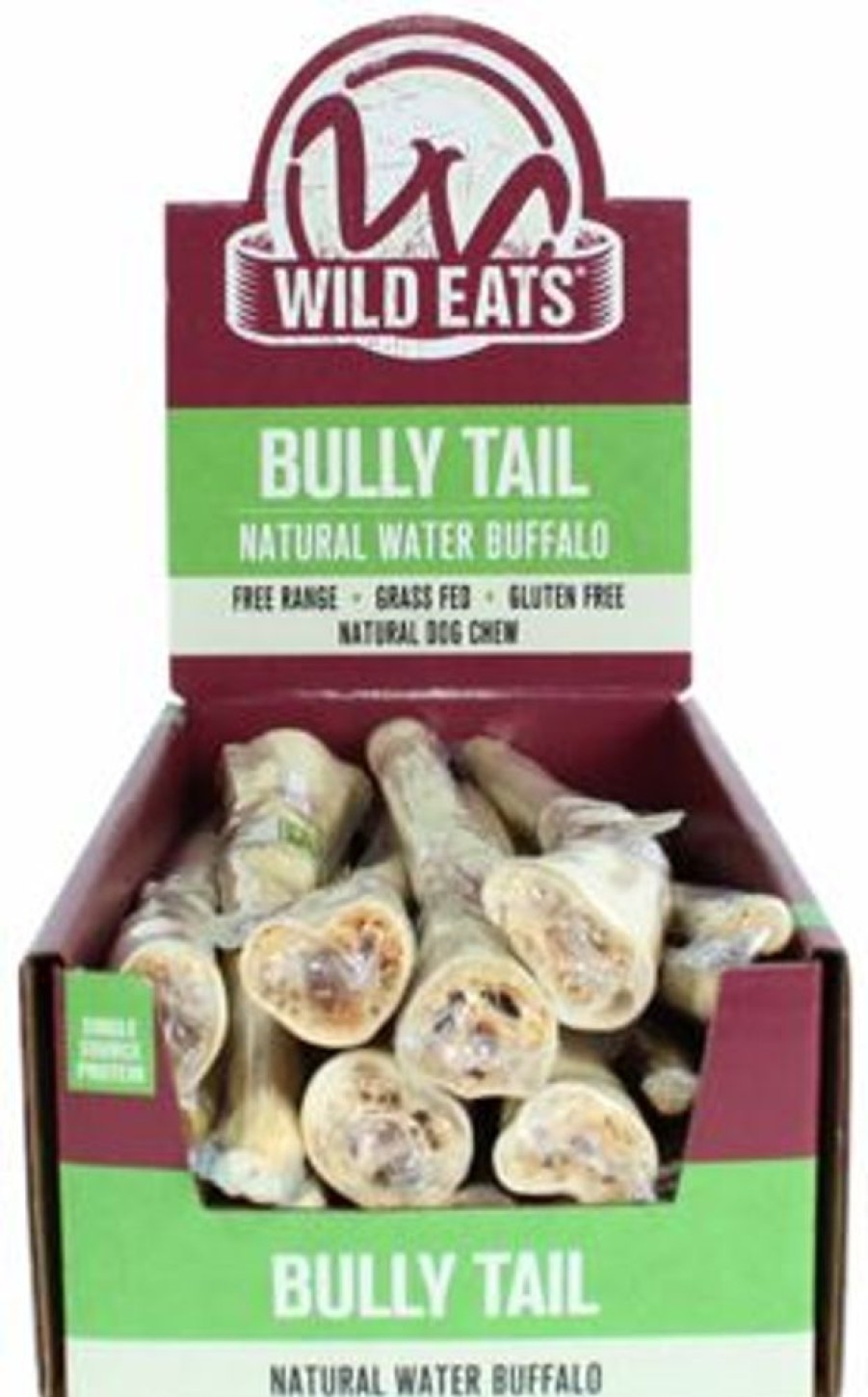 Treats Wild Eats® | Wild Eats® 11" Water Buffalo Tail Dog Chew 18 Pc. Retail Ready Display