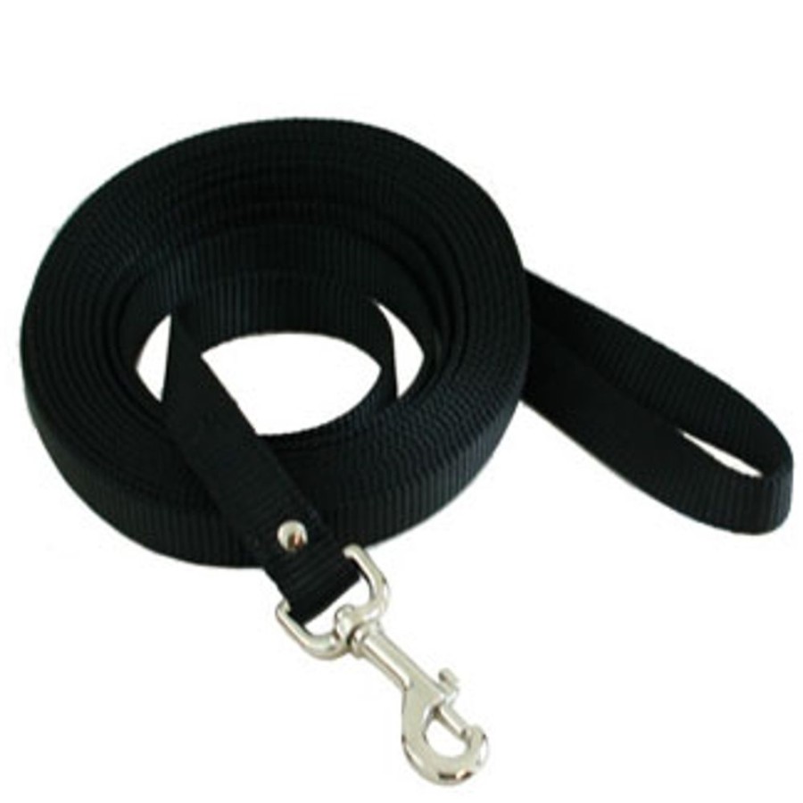 Collars, Leads & Accessories Auburn Leathercrafters | Black Nylon Web Training Leads