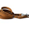 Collars, Leads & Accessories Euro Dog Collars and Leads | Bark Brown Sport Leather Leash