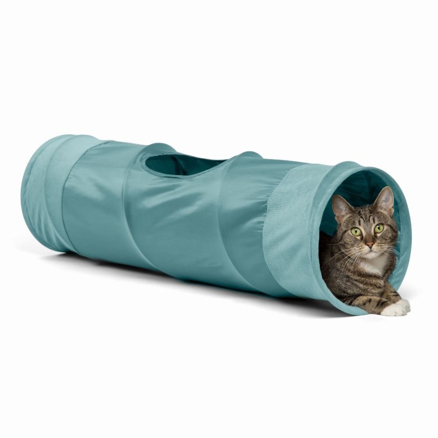 For Cats & Other Critters Best Friends By Sheri | Ilan Oxford Cat Tunnel For Indoor Cats, Tidepool, One-Size