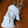 Pet Apparel Doggie Design, Inc. | White Gold Crown Bathrobe 100% Combed Cotton Terrycloth