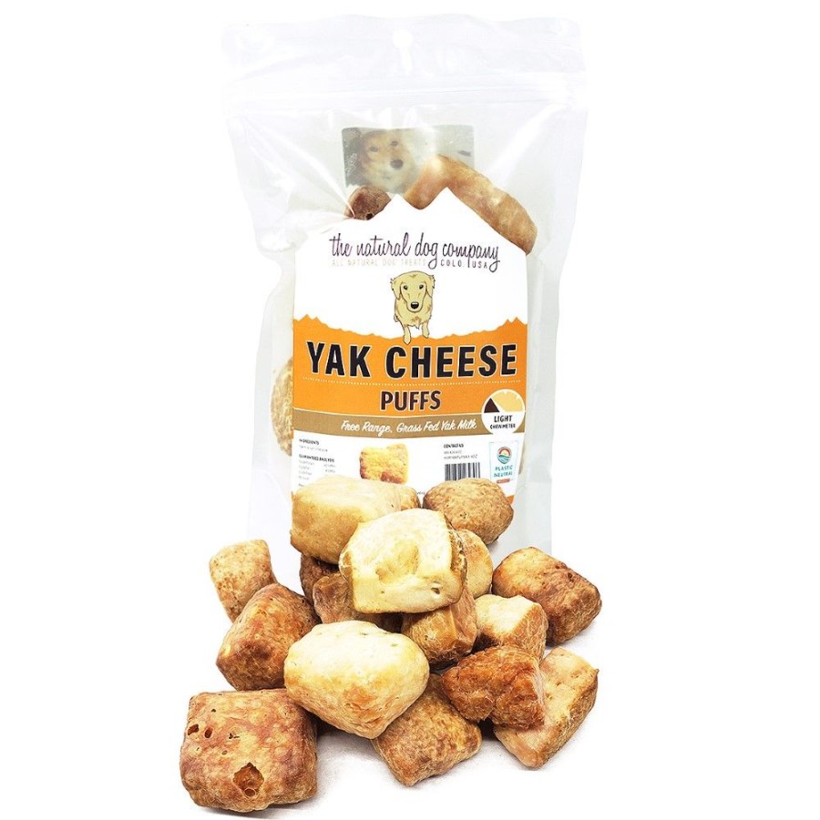 Treats Tuesday's Natural Dog Company | Yak Cheese Puffs - 4Oz (Retail Ready Resealable Bag)