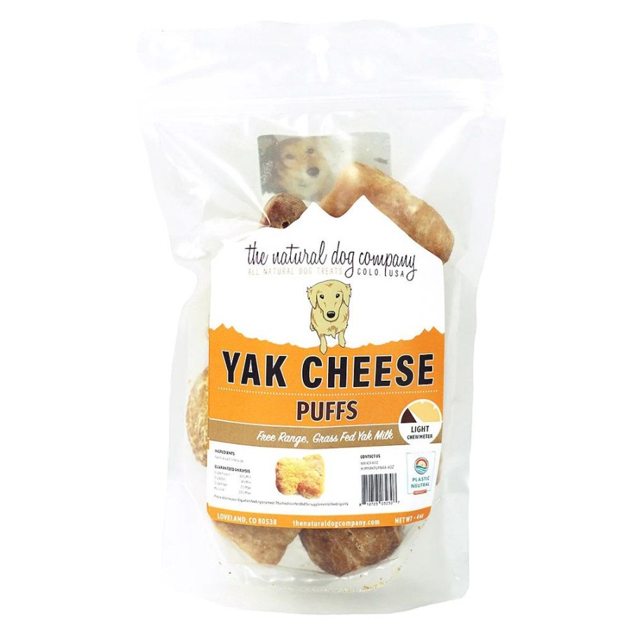 Treats Tuesday's Natural Dog Company | Yak Cheese Puffs - 4Oz (Retail Ready Resealable Bag)