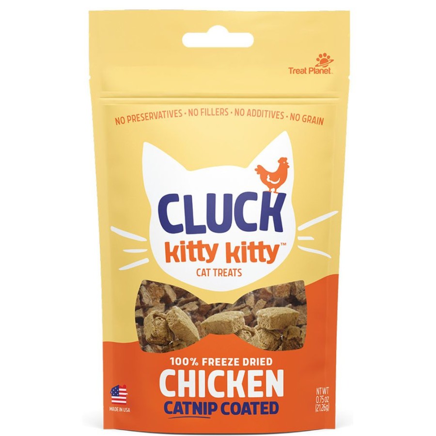 For Cats & Other Critters Kitty Kitty™ | Kitty Kitty Cluck Freeze Dried Chicken Treat With Catnip Coating .75Oz