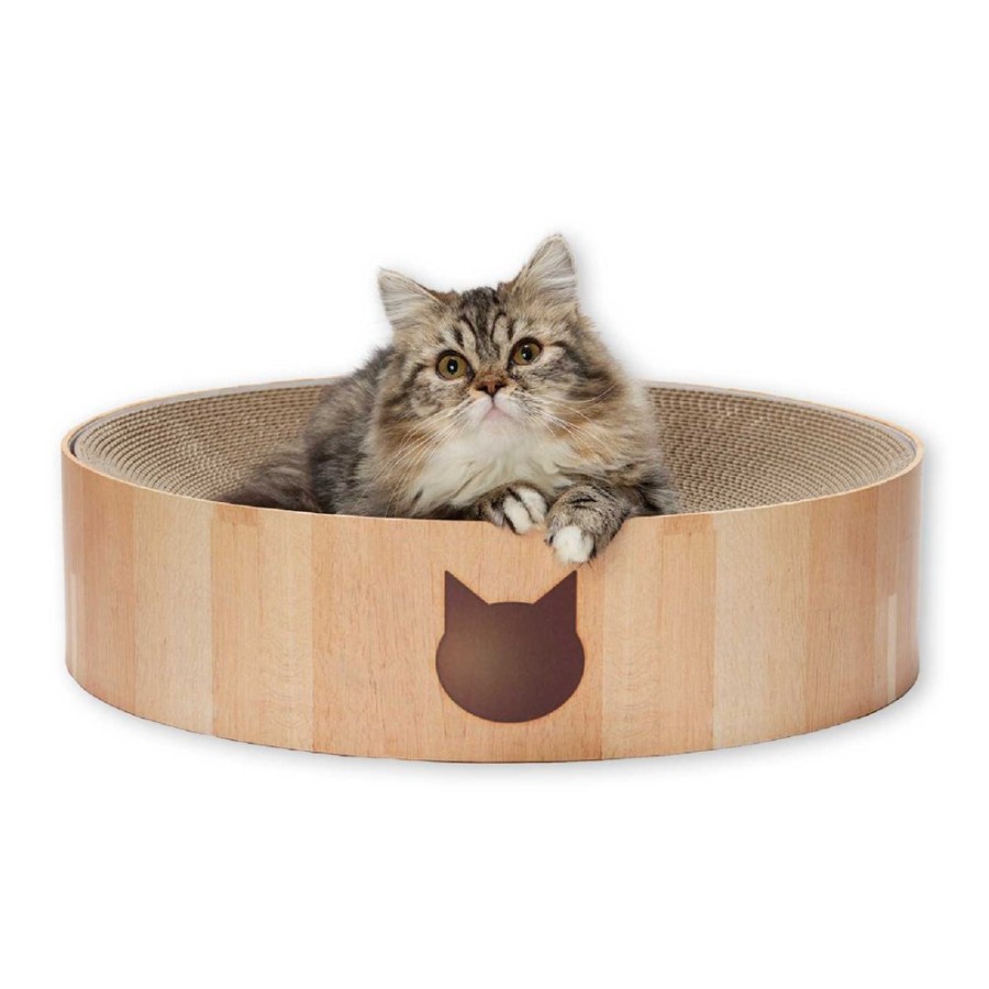 For Cats & Other Critters Necoichi | Cozy Cat Scratcher Bowl Xl (Oak)