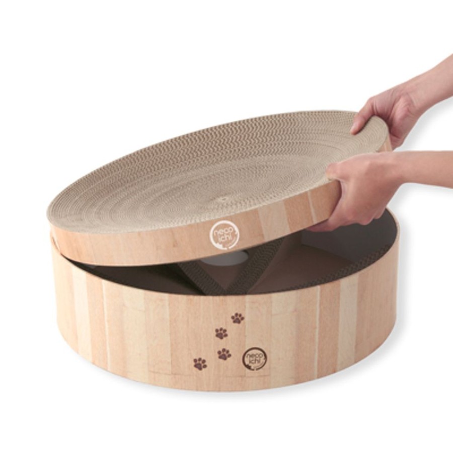 For Cats & Other Critters Necoichi | Cozy Cat Scratcher Bowl Xl (Oak)