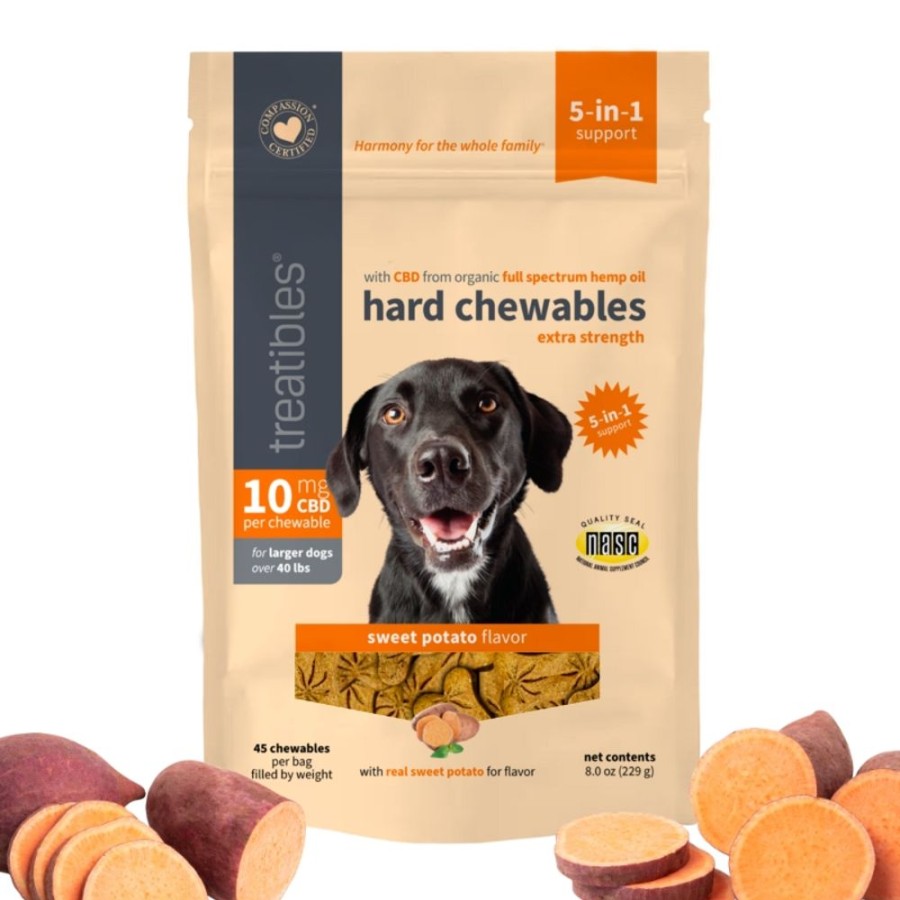 Treats Treatibles | 10Mg Hard Chewables Extra Strength Sweet Potato Flavor For Dogs