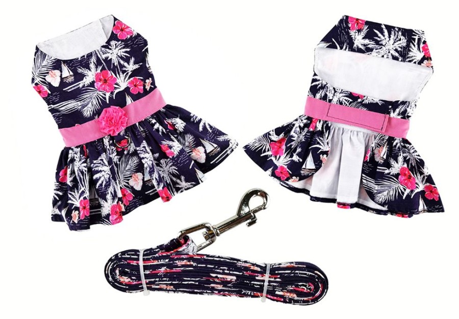 Pet Apparel (Continued) Doggie Design, Inc. | Moonlight Sails Dog Dress With Matching Leash