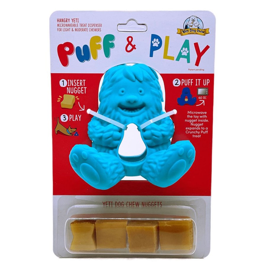 Treats Yeti Dog Chew | Yeti Dog Chew Puff & Play Hangry Yeti Blue