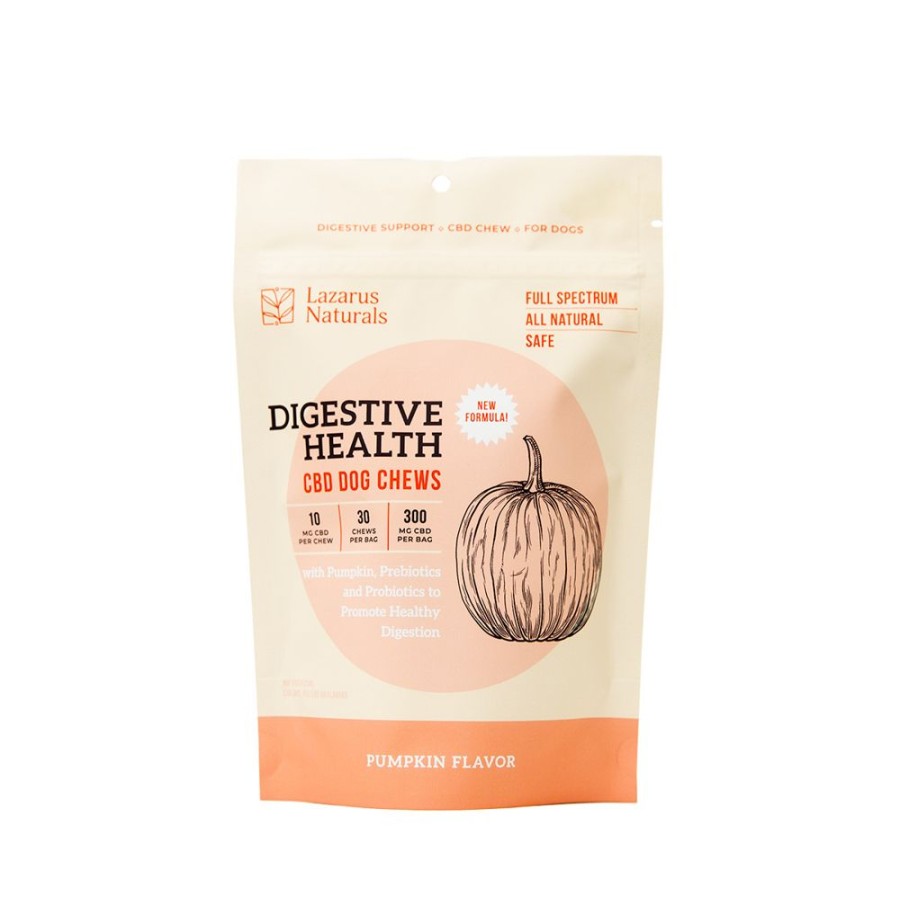 Treats Lazarus Naturals | Digestive Health Cbd Dog Chews - Pumpkin