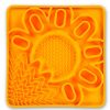 Bowls & Feeding Supplies Messy Mutts™ | Messy Mutts Framed Spill Resistant Silicone Interactive Multi-Surface Mat Orange 10" X 10"