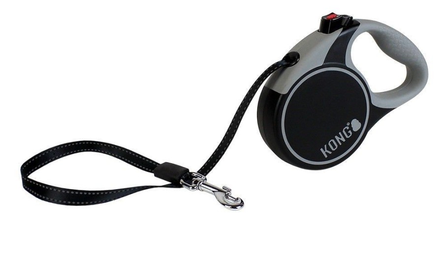 Collars, Leads & Accessories KONG® Leashes | Kong Retractable Leash Terrain Black - 4 Sizes