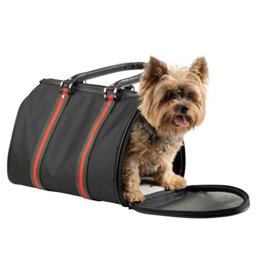 Totes & Carriers PETOTE® | Duffel - Black With Stripe