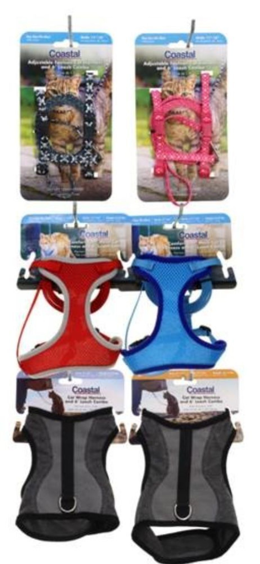 Retail Solutions Coastal Pet Products | Best Of Cat Harness Display, 12 Pcs