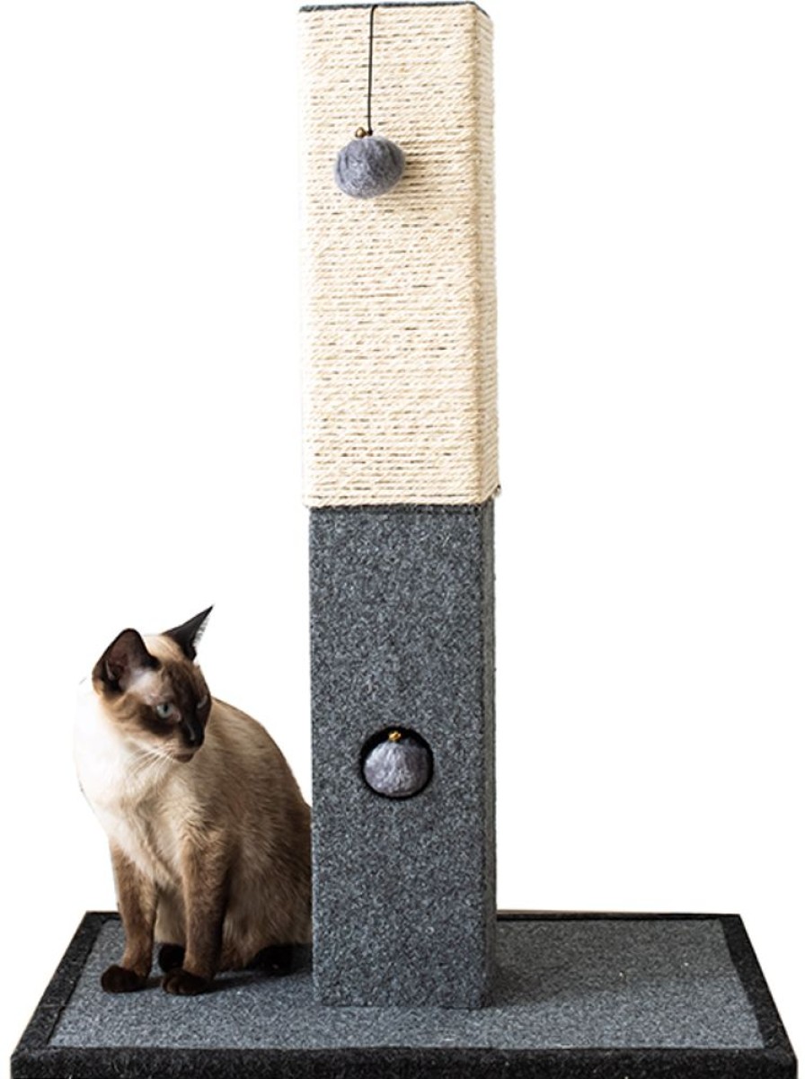 For Cats & Other Critters Petpals | Catry, Natural Minimalist Cat Tree Cat Scratching Post With Natural Sisal Rope And Toys