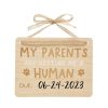 Stuff For Humans Pearhead™ | Wooden Pet Pregnancy Announcement Sign