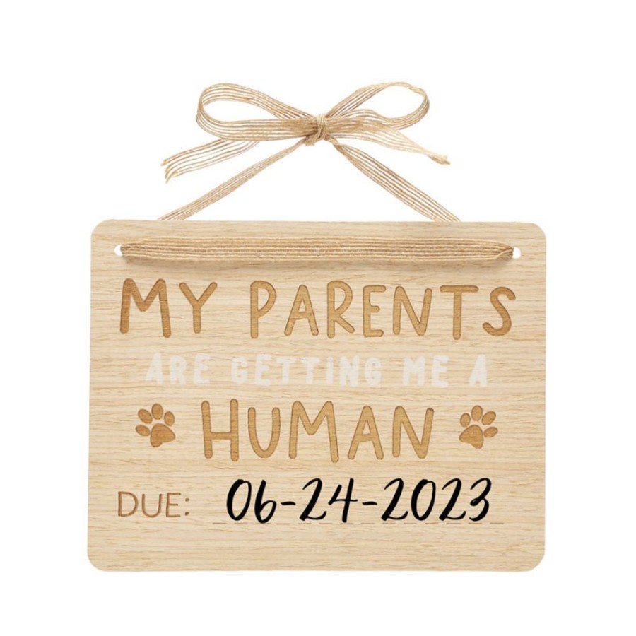 Stuff For Humans Pearhead™ | Wooden Pet Pregnancy Announcement Sign