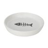 Bowls & Feeding Supplies Park Life Designs | Oscar Classic Round Cat Dish White