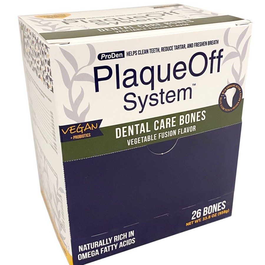 Treats PlaqueOff | Proden Plaqueoff Single Vegetable Dental Bones (Case Of 26)