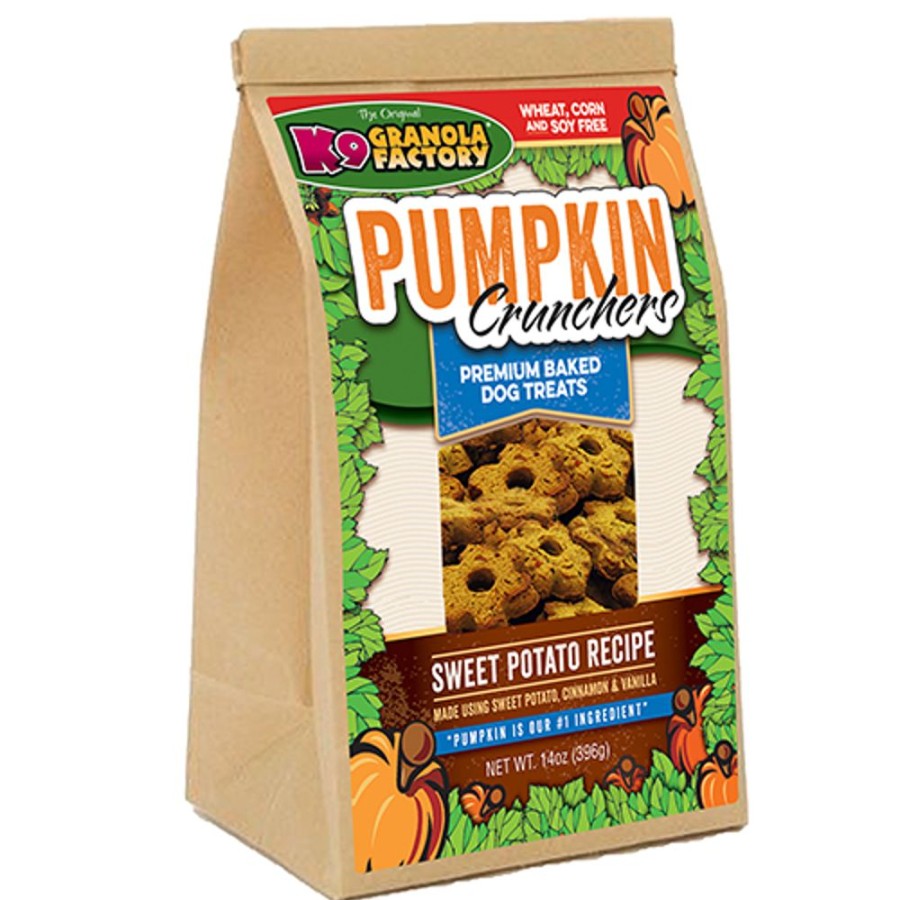 Treats K9 Granola Factory | Pumpkin Crunchers, Sweet Potato Recipe Dog Treats, 14Oz