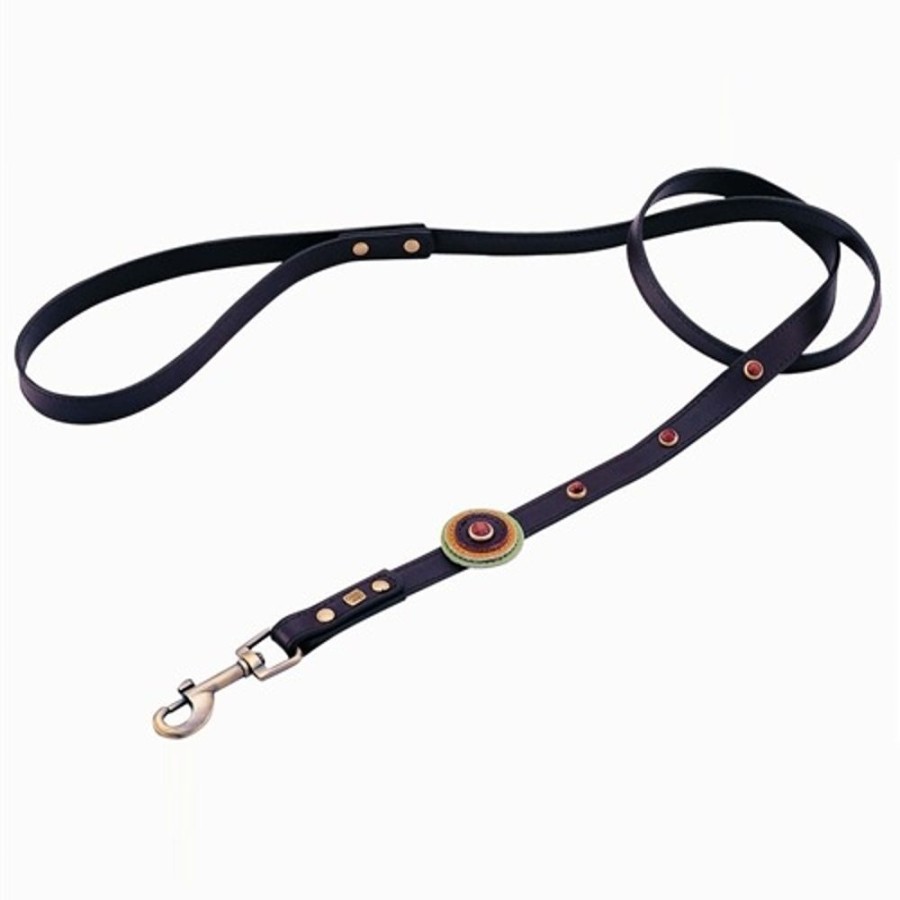 Collars, Leads & Accessories Dosha Dog Inc. | Happy Camper Collar & Leash - Brown Circle