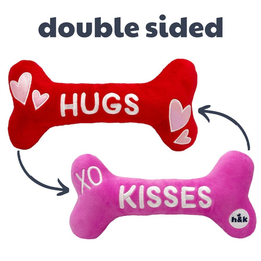 Toys & Playthings Huxley & Kent® | Hugs & Kisses Bone 2.0 Dog Toy (Double Sided)