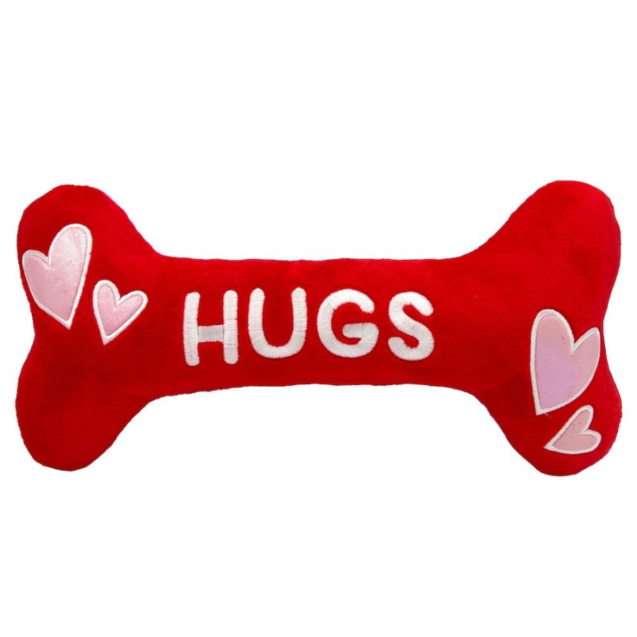 Toys & Playthings Huxley & Kent® | Hugs & Kisses Bone 2.0 Dog Toy (Double Sided)