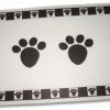 Bowls & Feeding Supplies PetRageous Designs! | Black Pet Paws Placemat - 11.75" X 19" W