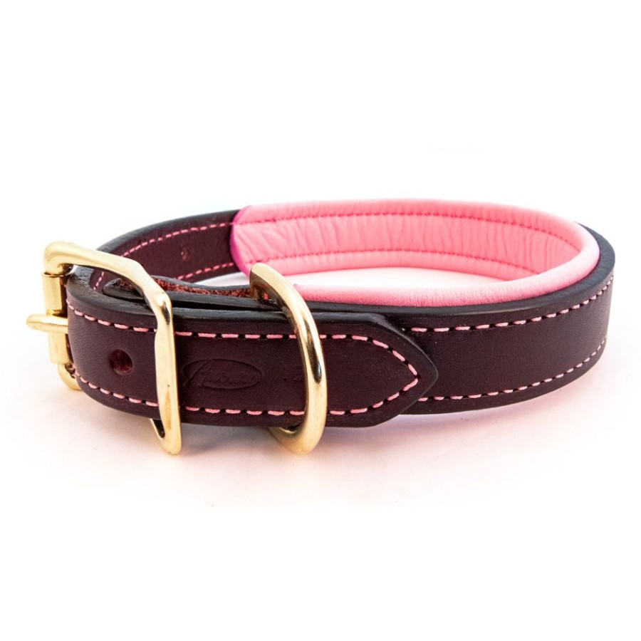 Collars, Leads & Accessories Auburn Leathercrafters | Padded Leather Collars - Burgundy