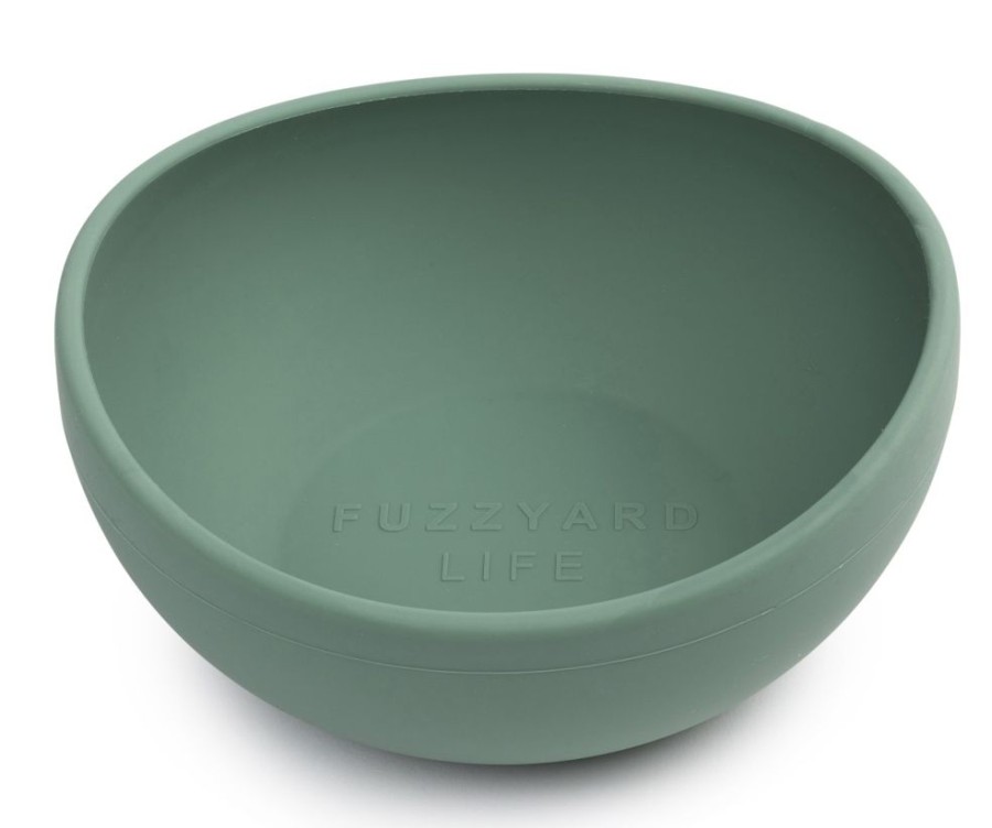 Bowls & Feeding Supplies FuzzYard Life | Silicone Bowl - Myrtle Green L