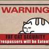 For The Home High Cotton, Inc. | Warning Fat Cat Security - Doormat