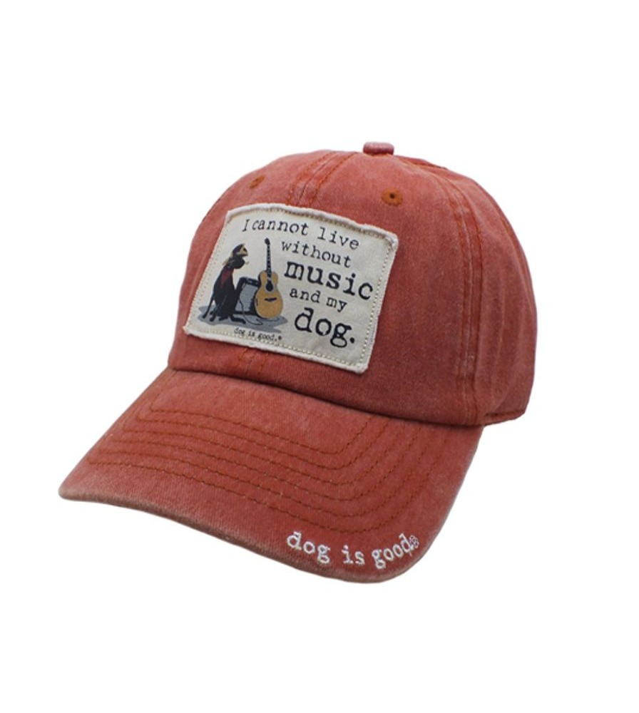 Stuff For Humans Dog is Good® | Hat: I Cannot Live Without Music And My Dog