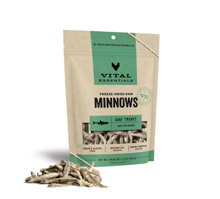 Treats Vital Essentials | Vital Essentials® Freeze-Dried Minnows Dog Treats, 2.5 Oz