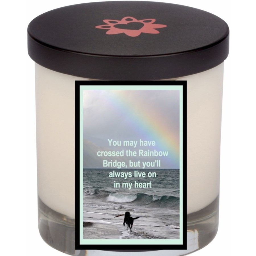 Stuff For Humans Aroma Paws | Rainbow Bridge Memorial Candle With Lid (12.0 Oz)- Case Of 4