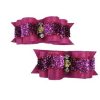 Collars, Leads & Accessories Max's Closet, LLC | Pink Glitter Hair Bows - 2 Bows Per Card