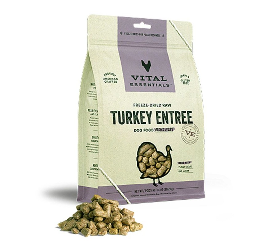 Pet Food Vital Essentials | Vital Essentials Dog Freeze-Dried Mini Nibs Turkey 14Oz.