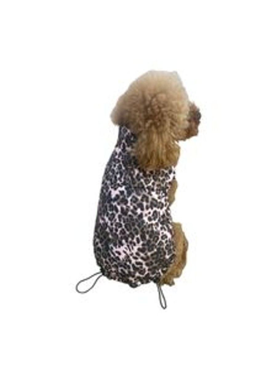 Totes & Carriers Dog Squad | Reversible Puffer Coat, Pink Velvet/Leopard