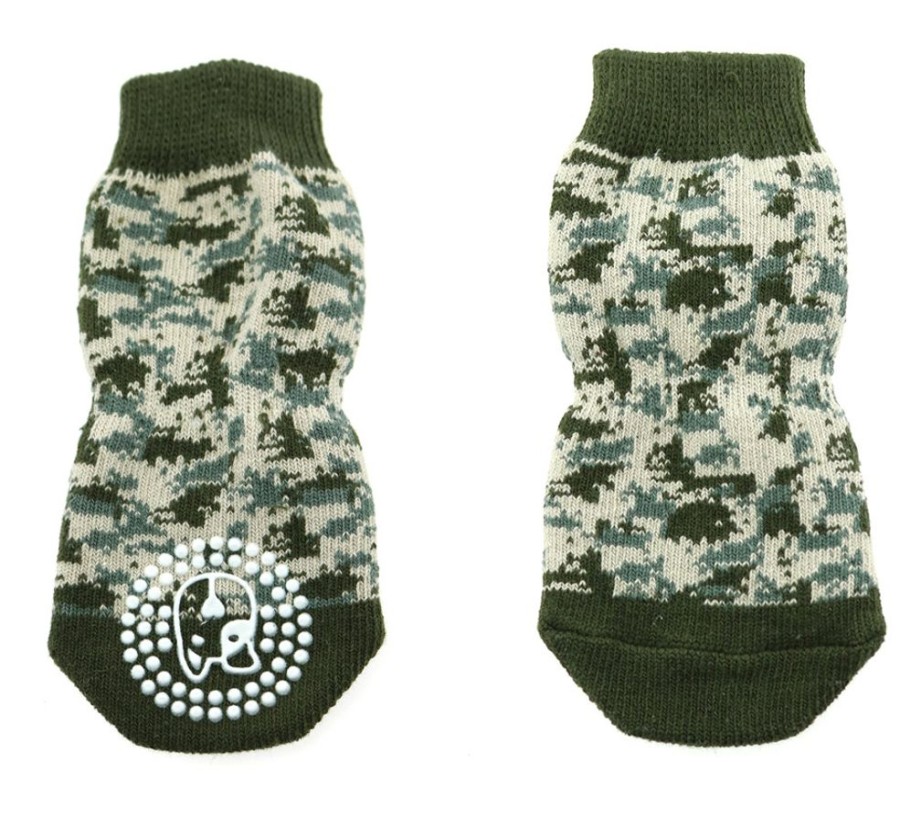 Pet Apparel Doggie Design, Inc. | Non-Skid Dog Socks - Camo