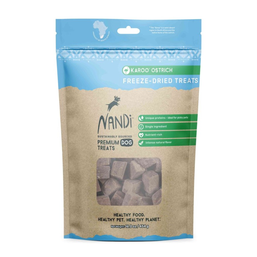 Treats Nandi Pet Treats | Nandi Karoo Ostrich Freeze-Dried Meat (1Lb)